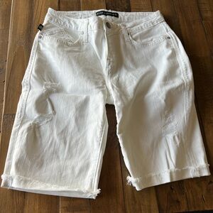 White Jean Shorts Casual Denim